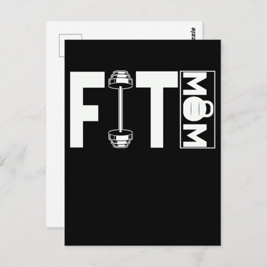 フィットネスママジムウエイトリフティングママ ポストカード (正面/裏面)