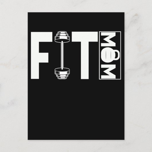 フィットネスママジムウエイトリフティングママ ポストカード (正面)