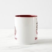 フィットネスメリーのクリスマスカおもしろいバー ツートーンマグカップ (中央)