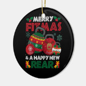 フィットネスメリークリスマスフィトマスとハッピーニューレア セラミックオーナメント (左)