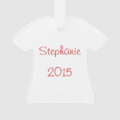 フィットネスメリーリースアクリルシャツオーナメント オーナメント (裏面)