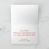 フィットネスメリーリースクリスマスホリデーカード シーズンカード (内部)