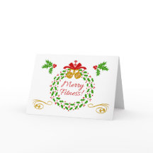フィットネスメリーリースクリスマスホリデーカード