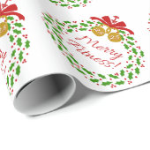 フィットネスメリーリースケトルベルズホリデーギフトラップ ラッピングペーパー (ロールコーナー)