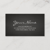 フィットネスモダンはっきりした文字エレガントダークプロフェッショナル 名刺 (裏面)