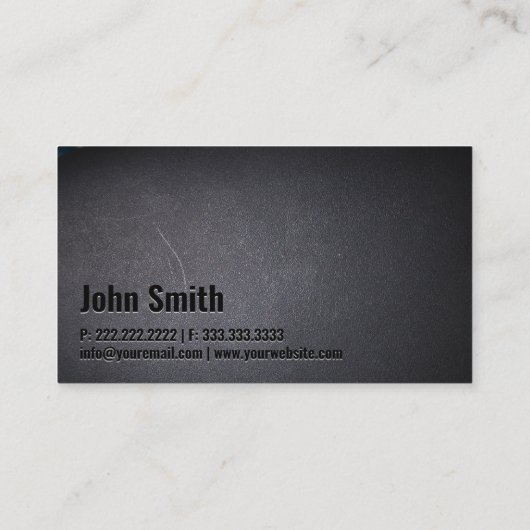 フィットネスモダンはっきりした文字エレガントダークプロフェッショナル 名刺 (裏面)