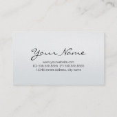 フィットネスモダンはっきりした文字ダンベルホワイトレザー 名刺 (裏面)