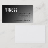 フィットネスモダンスポーツグレービジネスカード 名刺 (正面/裏面)