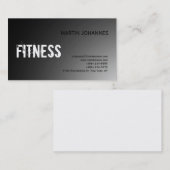 フィットネスモダンスポーツグレービジネスカード 名刺 (正面/裏面)