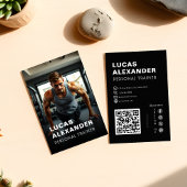 フィットネスモダンパーソナルトレーナーQRコード写真 名刺