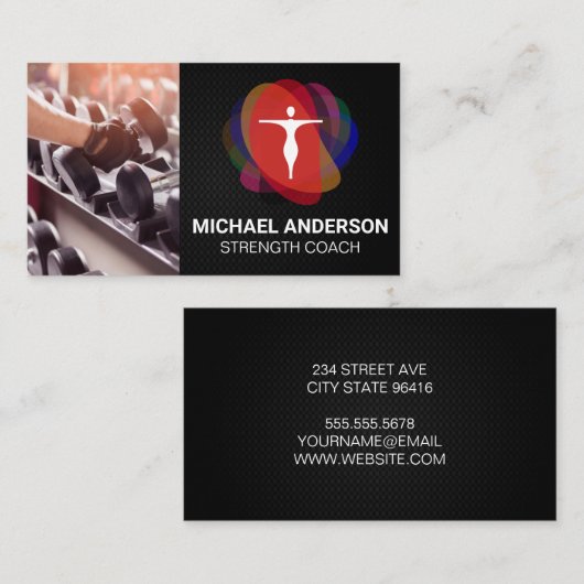 フィットネスモダンロゴ 名刺 (正面/裏面)