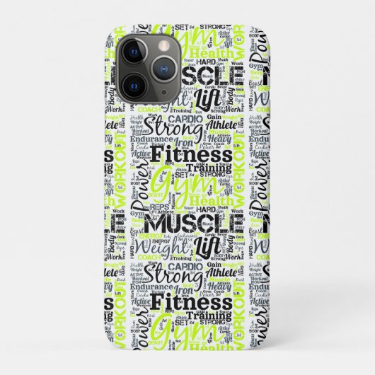 フィットネスモチベーションデザイン タイポグラフィ Case-Mate iPhoneケース (裏)