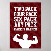 フィットネスモチベーション引用文ニューモダンタイポグラフィ ポスター (正面)