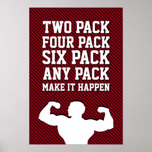 フィットネスモチベーション引用文ニューモダンタイポグラフィ ポスター (正面)