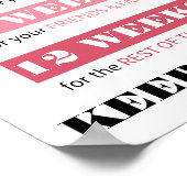 フィットネスモチベーション減量ピンクポスター ポスター (角)