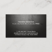 フィットネスモデル保持ダンベル | フィットネスロゴ 名刺 (裏面)