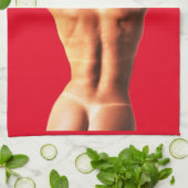 フィットネスモデルTanlines Thunder_Cove キッチンタオル (折り畳み)