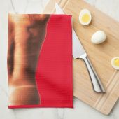 フィットネスモデルTanlines Thunder_Cove キッチンタオル (四つ折り)