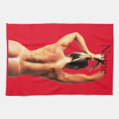 フィットネスモデルTanlines Thunder_Cove キッチンタオル (横)