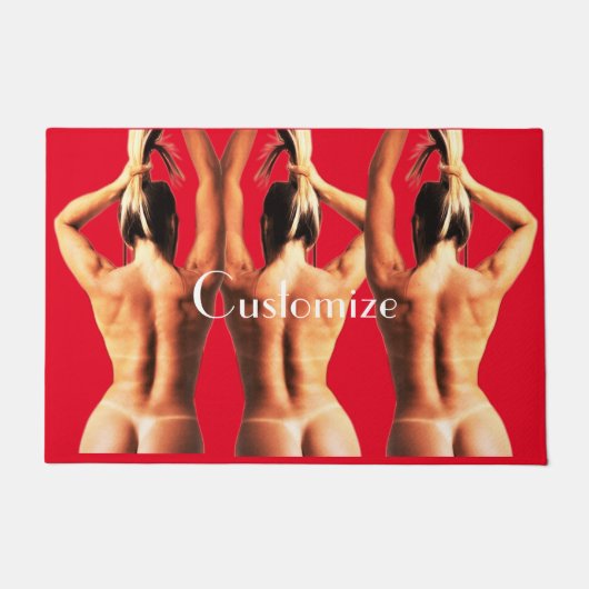 フィットネスモデルTanlines Thunder_Cove ドアマット (正面)