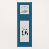 フィットネスモノグラムとロサンゼルスブラック彼のために ヨガマット (裏面)