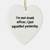 フィットネスユーモアおもしろいトレーニング セラミックオーナメント (右)