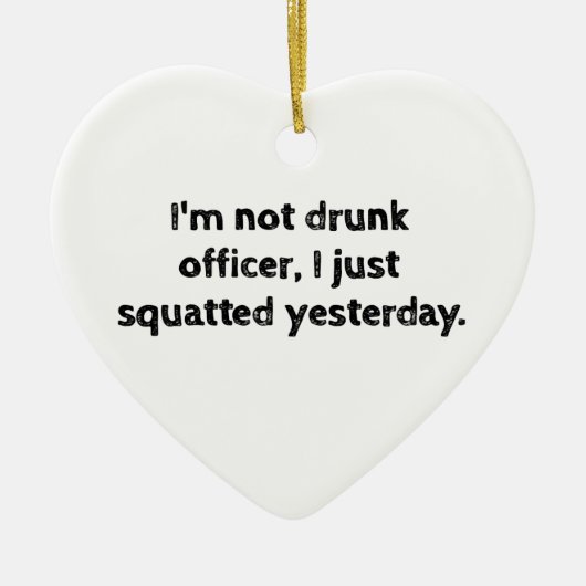 フィットネスユーモアおもしろいトレーニング セラミックオーナメント (正面)