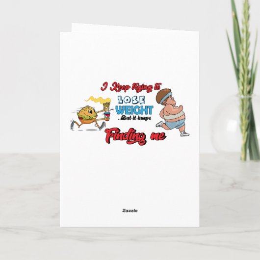 フィットネスユーモア漫画デザイン カード (裏面)