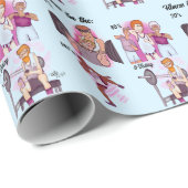 フィットネスライトブルー ラッピングペーパー (ロールコーナー)