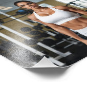 フィットネスラテンアメリカ系女性ガール フォトプリント            (角)