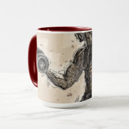 フィットネスレッドピンクパステルマグ マグカップ