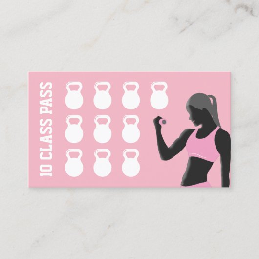 フィットネスロイヤリティカードパーソナルトレーナーピンク ロイヤリティカード (正面)