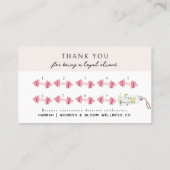 フィットネスロイヤリティパンチカードとダンベルウェルネス 名刺 (裏面)