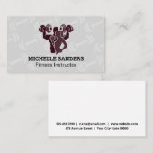 フィットネスロゴ | ダンベルパターン名刺 名刺 (正面/裏面)