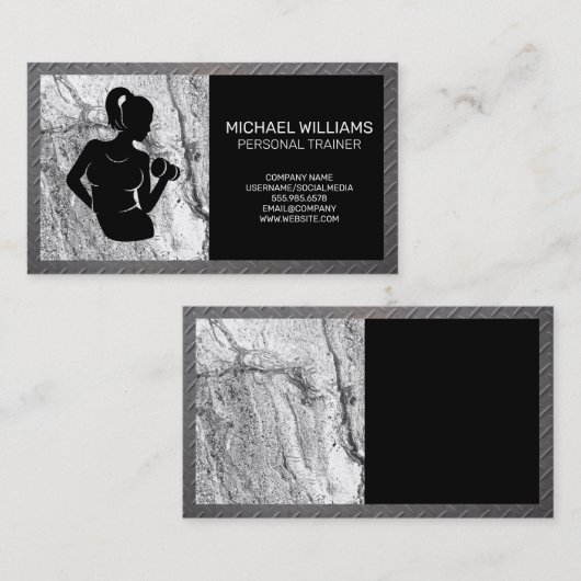 フィットネスロゴ 名刺 (正面/裏面)