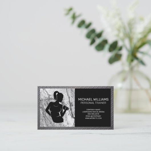 フィットネスロゴ 名刺 (スタンド正面)