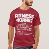 フィットネスワーカーナントジムオーナースポーツ愛好家おもしろい Tシャツ (正面)