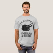 フィットネス七面鳥の私の口の感謝祭おもしろい Tシャツ (正面フル)
