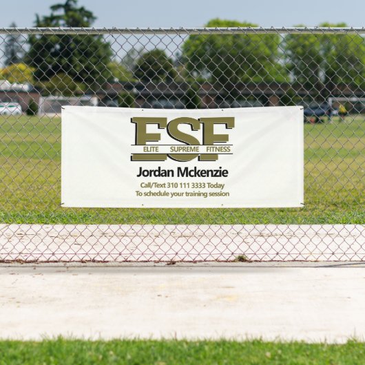 フィットネス事業 |パーソナルトレーナーモノグラムロゴ 横断幕 (インサイチュ)