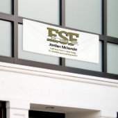 フィットネス事業 |パーソナルトレーナーモノグラムロゴ 横断幕 (ビルの外側)