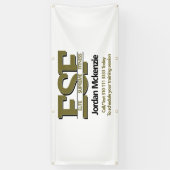 フィットネス事業 |パーソナルトレーナーモノグラムロゴ 横断幕 (縦)