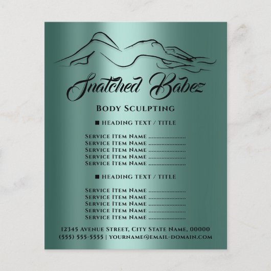 フィットネス体建物スパロゴ金ゴールドブルーフライヤー チラシ (正面)