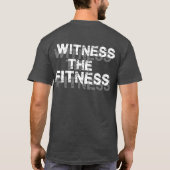 フィットネス体操のモチベーション(フィットネスを目撃) Tシャツ (裏面)