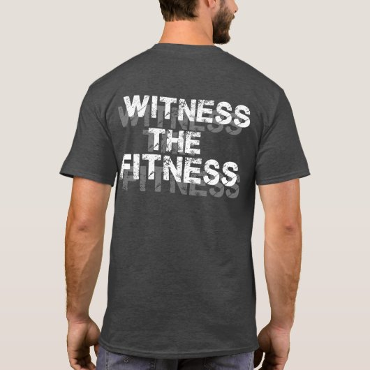 フィットネス体操のモチベーション(フィットネスを目撃) Tシャツ (裏面)