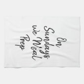 フィットネス体育のモチベーション日曜日私たち食事準備 キッチンタオル (横)