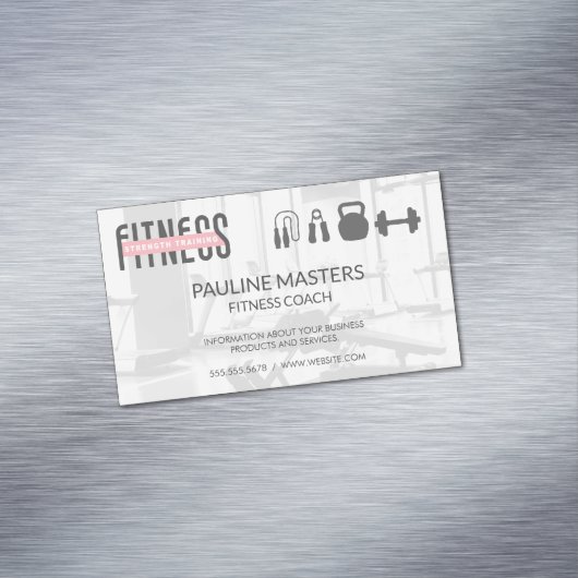 フィットネス力訓練 |ジムの設備アイコン マグネット名刺 (インサイチュ)