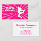 フィットネス名刺ダンスピンク 名刺 (正面/裏面)
