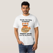 フィットネス大好きだよ、かわいい髭猫のキャラクター Tシャツ (正面フル)
