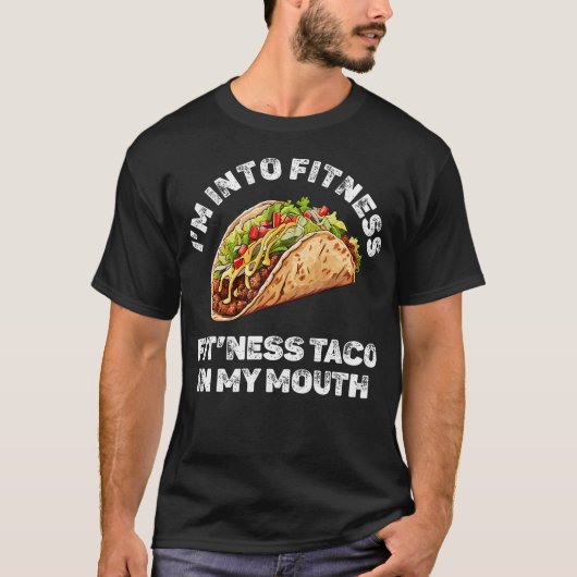 フィットネス大好き タコが口の中 Tシャツ (正面)