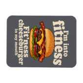 フィットネス大好き チーズバーガー大好き マグネット (横)